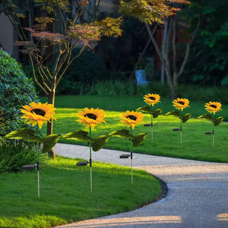 Ilumina tu jardín con girasoles solares