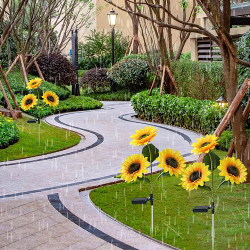 Ilumina tu jardín con girasoles solares