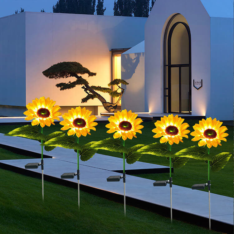 Ilumina tu jardín con girasoles solares
