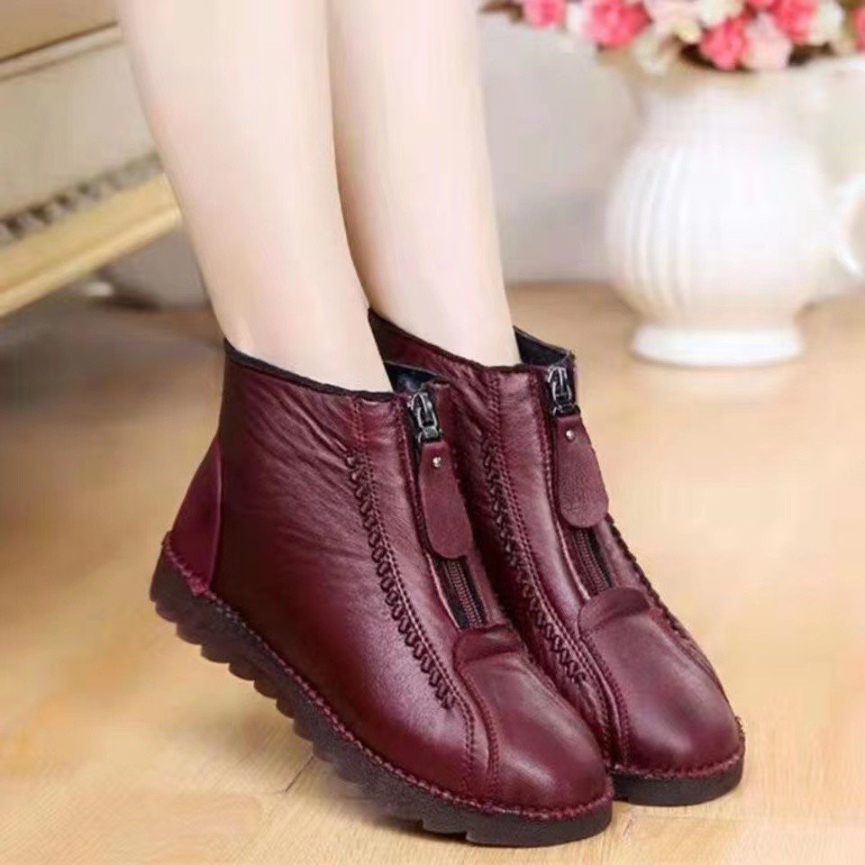 Botines antideslizantes de cuero sintético: elegancia y seguridad en el día a día