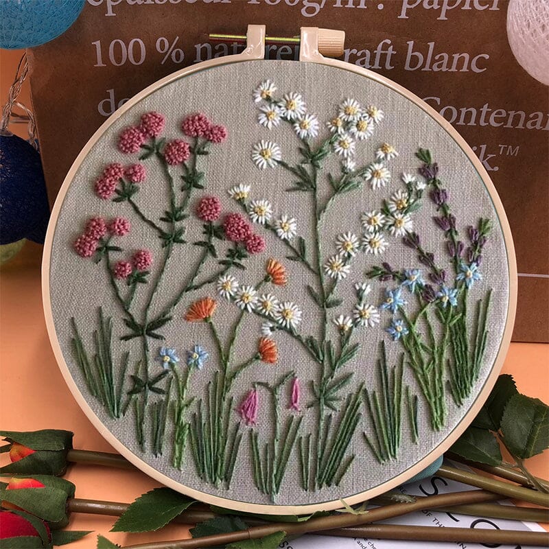 Kit de broderie floral pentru activități creative