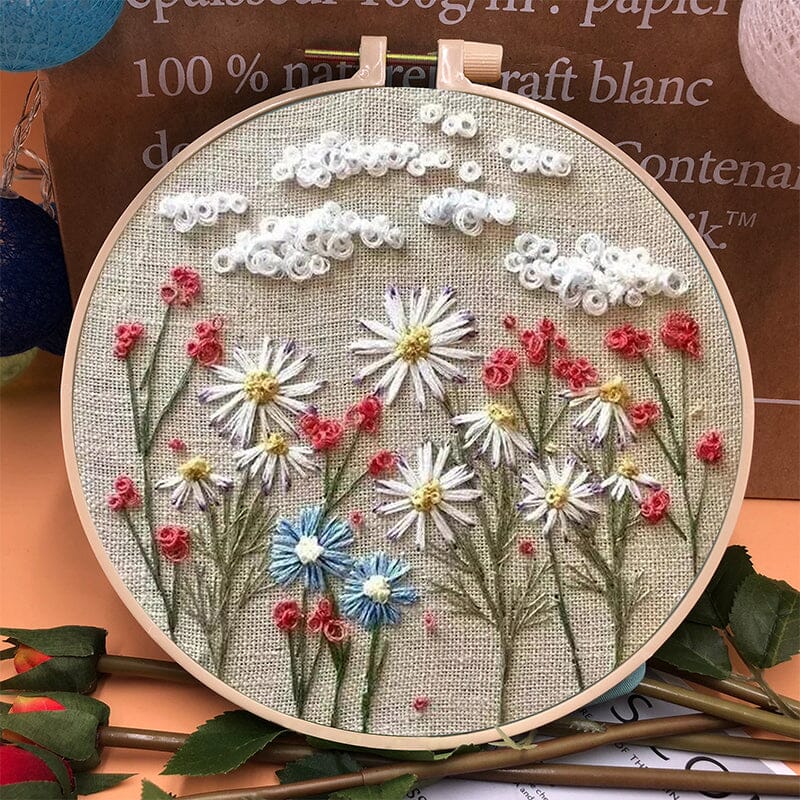 Kit de broderie floral pentru activități creative