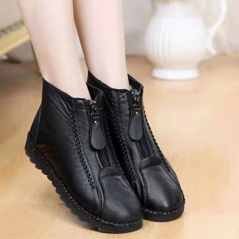 Botines antideslizantes de cuero sintético: elegancia y seguridad en el día a día