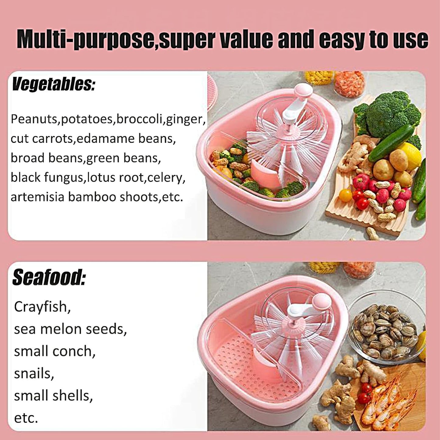 Perfect cleaning of fruits without effort or peeling