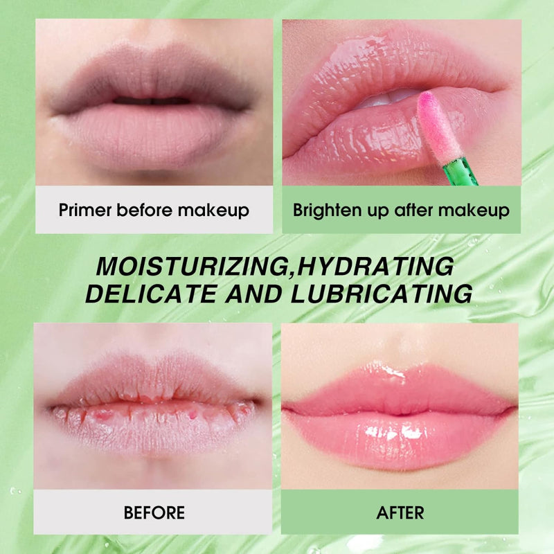 Pulpige en glanzende lippen in één enkele beweging