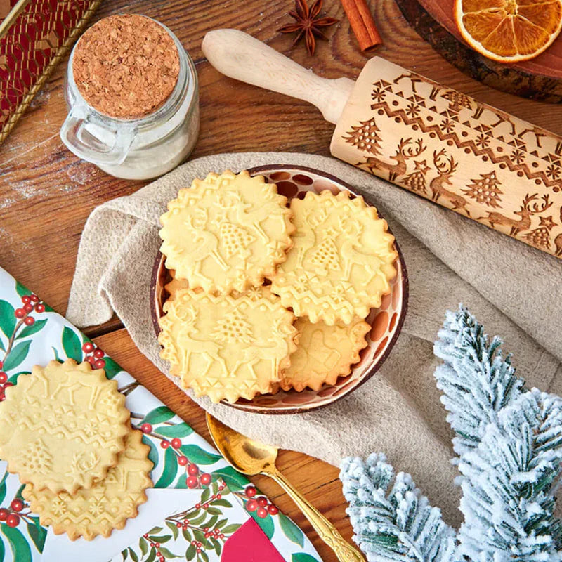 Galletas festivas perfectas gracias al rodillo grabado