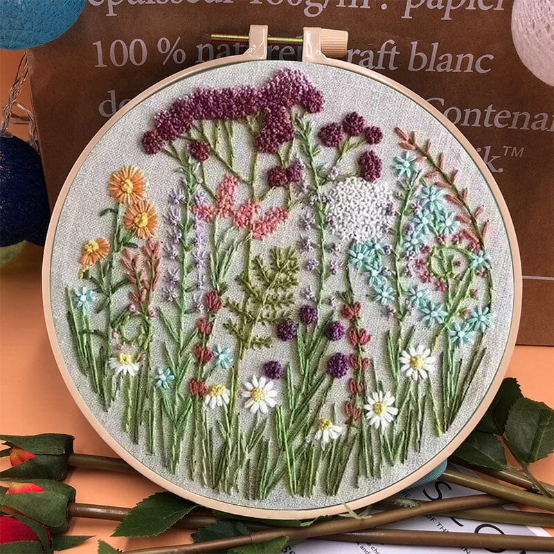 Kit de broderie floral pentru activități creative