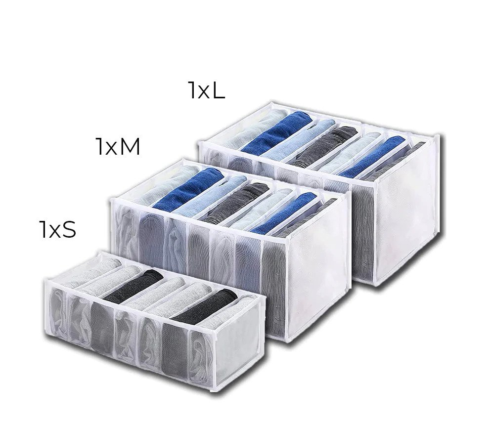 Kit de cajas de almacenamiento para organizar sus cajones (x3)