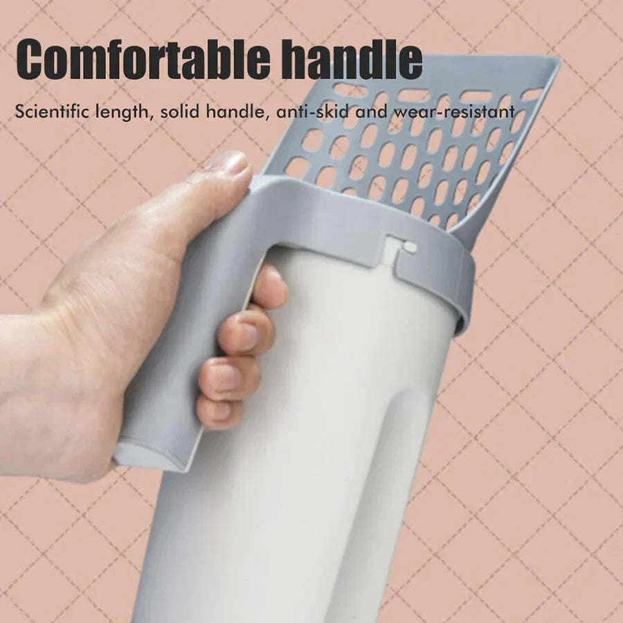 Practical litter scoop with integrated bags