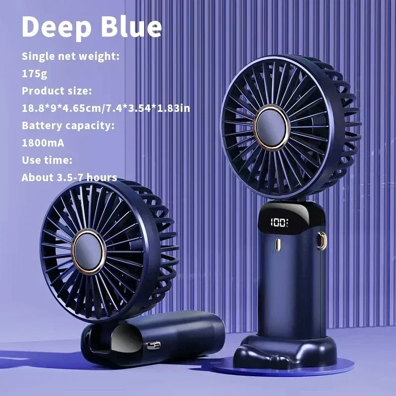 Kraftig mini-vifte med intelligent LED-skjerm