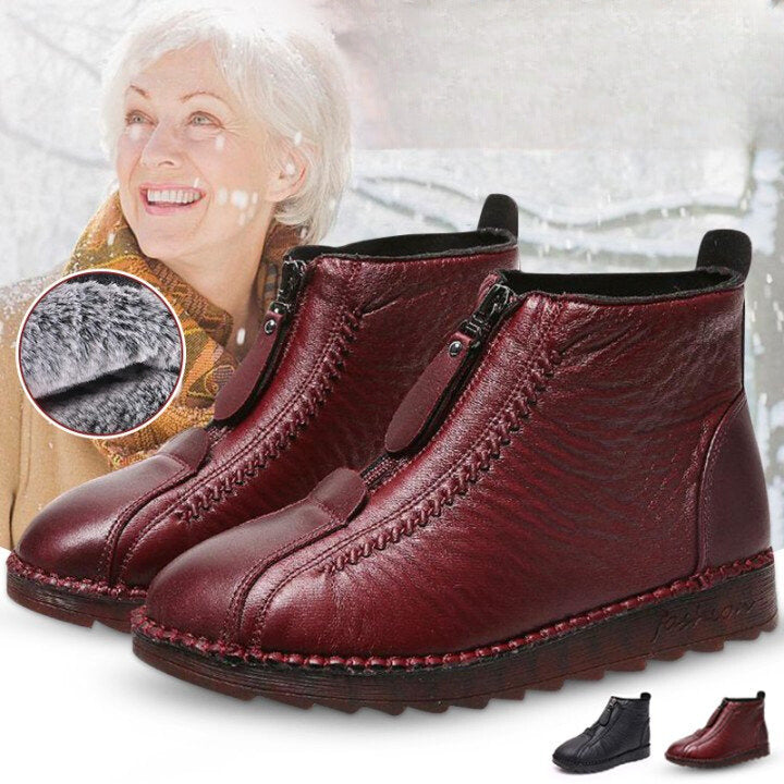 Botines antideslizantes de cuero sintético: elegancia y seguridad en el día a día