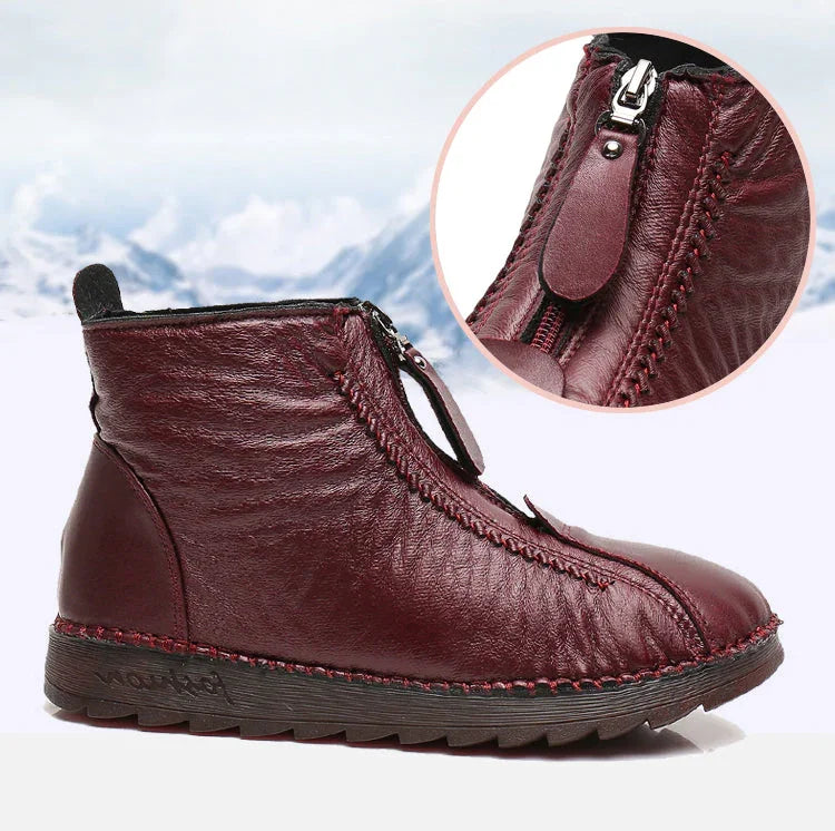 Botines antideslizantes de cuero sintético: elegancia y seguridad en el día a día