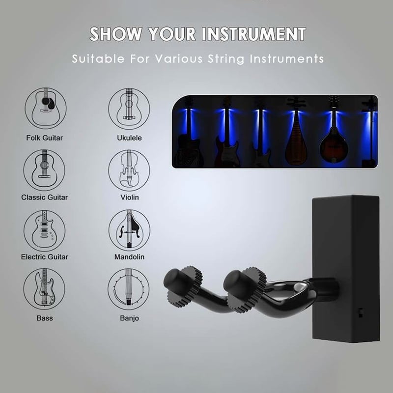 Suport mural LED pentru chitară – Iluminați-vă instrumentul