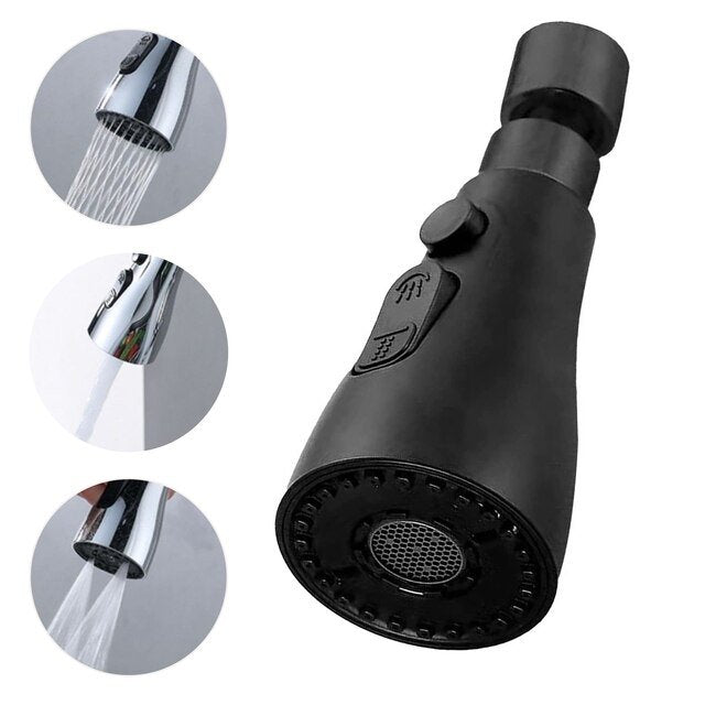 Faucet showerhead 3 jets – Power and water savings