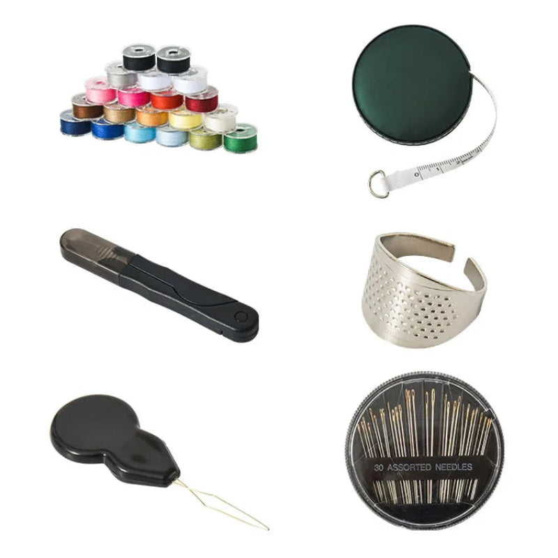 Kit de cusut compact cu accesorii gata de utilizare