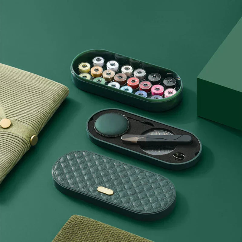 Kit de cusut compact cu accesorii gata de utilizare
