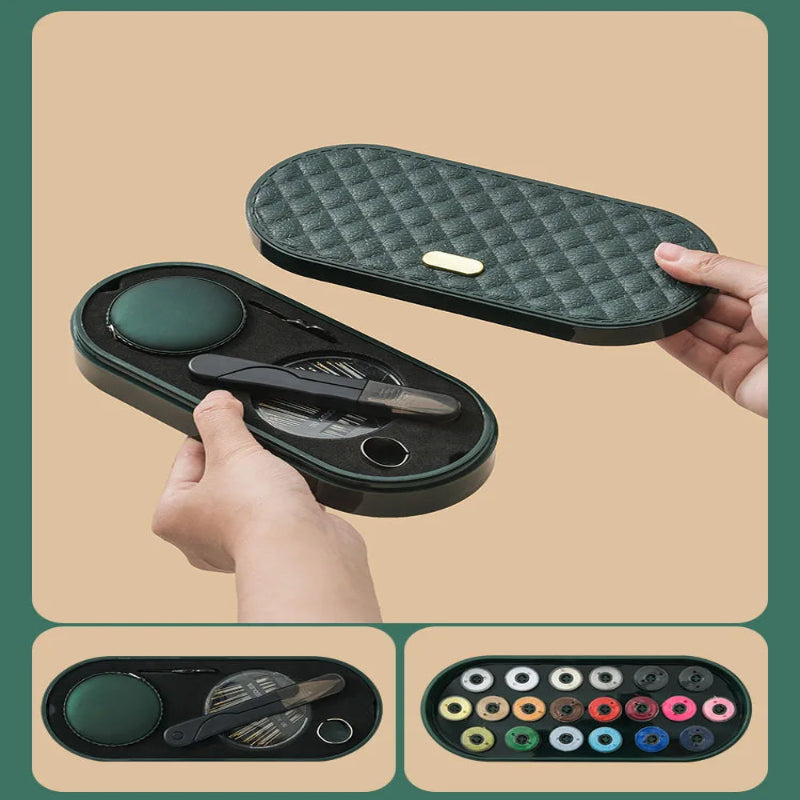 Kit de cusut compact cu accesorii gata de utilizare