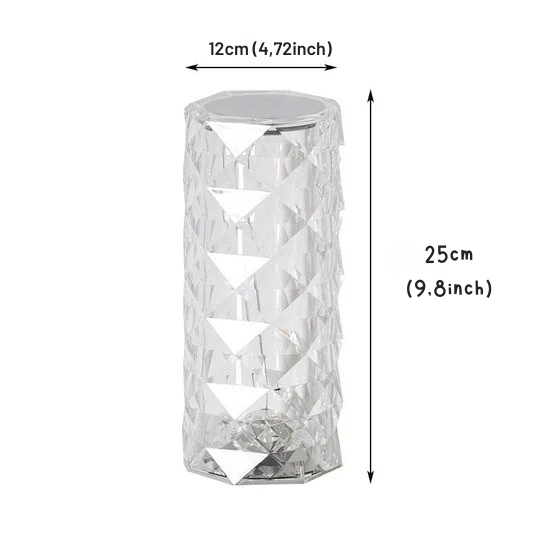 Lampe LED décorative au style cristal pour ambiance chaleureuse