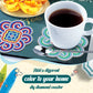 طقم كوasters DIY مزين بالأحجار الكريمة 