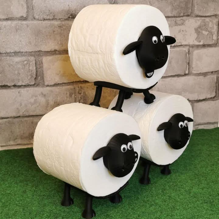 Uchwyt na papier toaletowy w kształcie owcy 