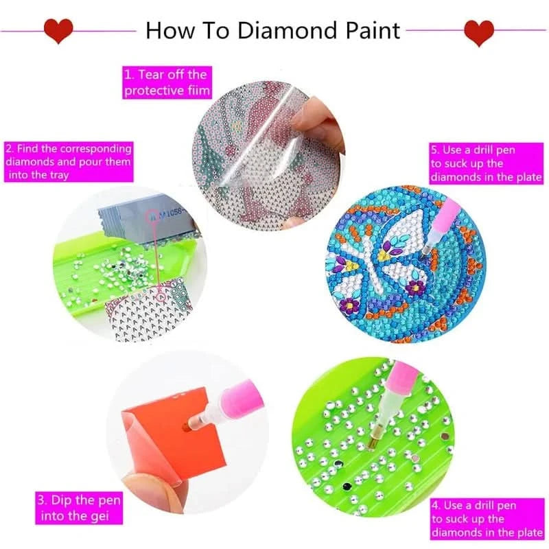 Sada podtácků DIY s kamínky 