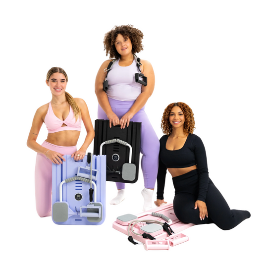 Foldable multi-use pilates board 