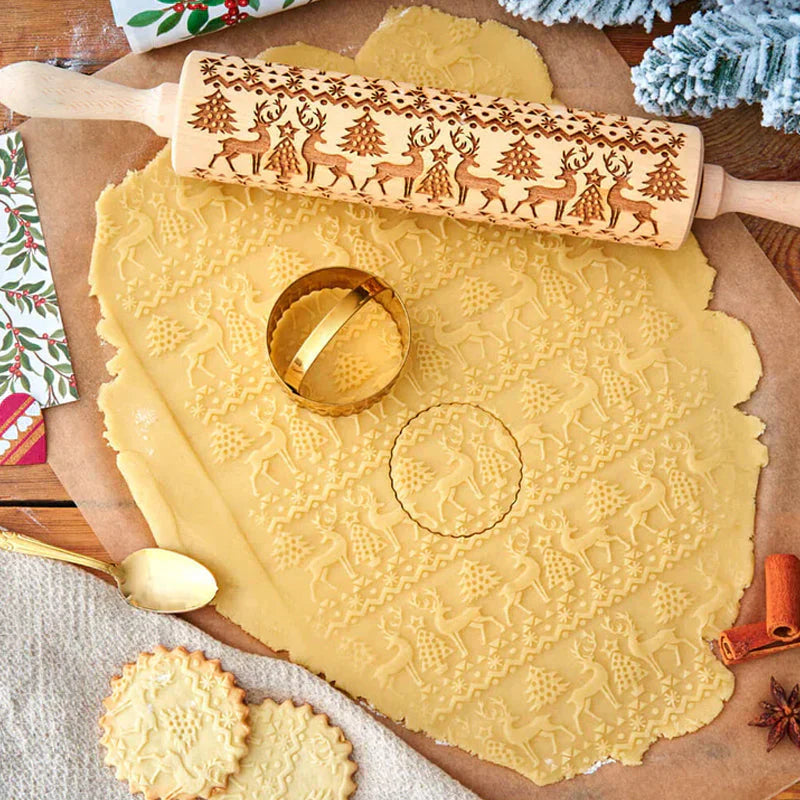 Des biscuits festifs parfaits grâce au rouleau gravé