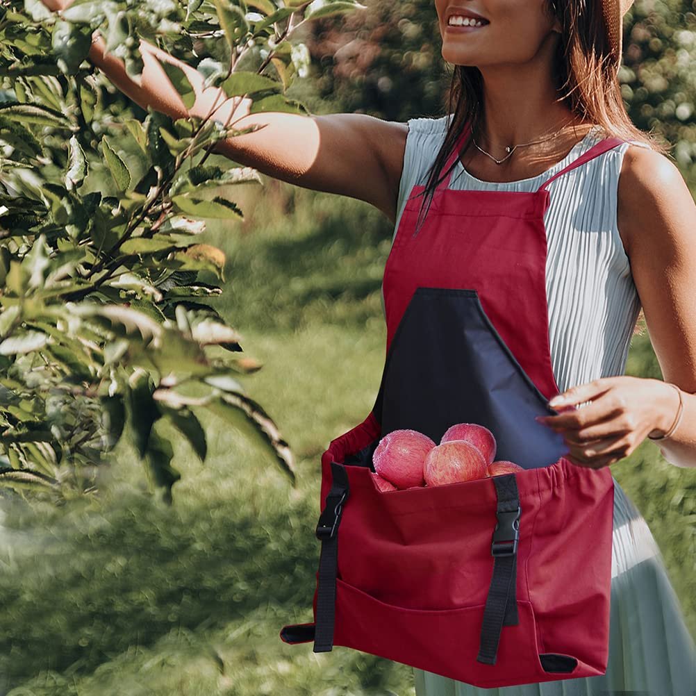 Tablier de jardinage pratique à grande poche récolte