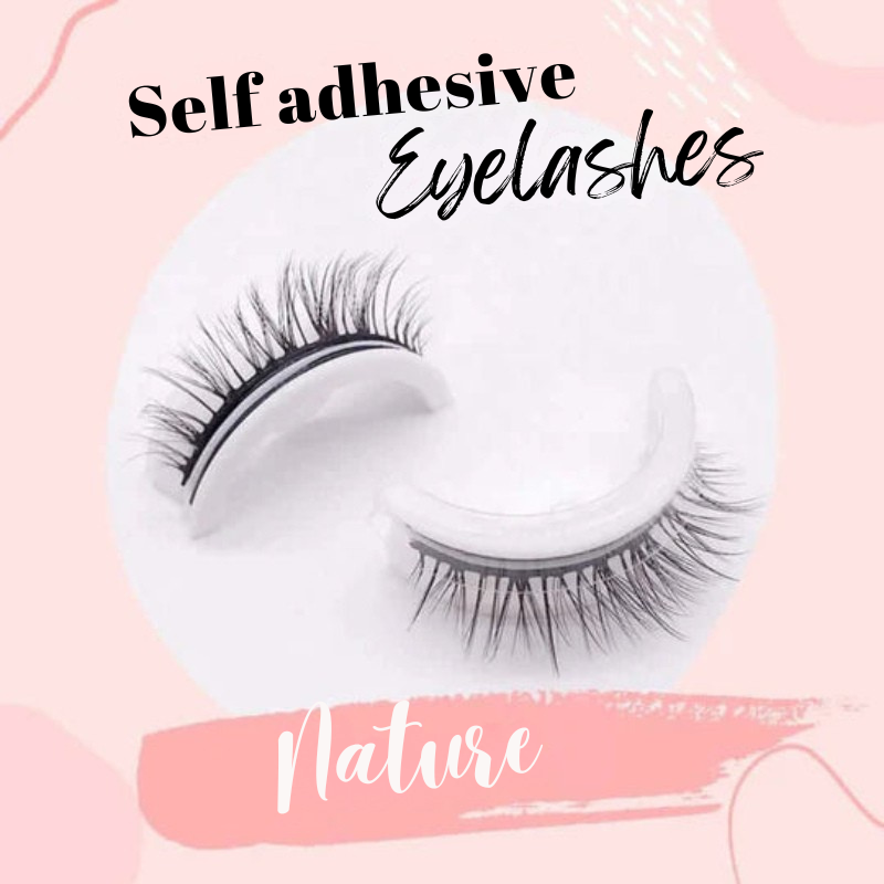 Self-adhesive false eyelashes for quick application 