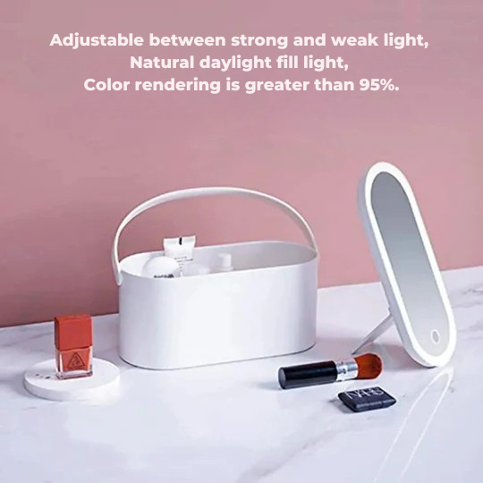 Beauté parfaite avec miroir LED et rangement intégré