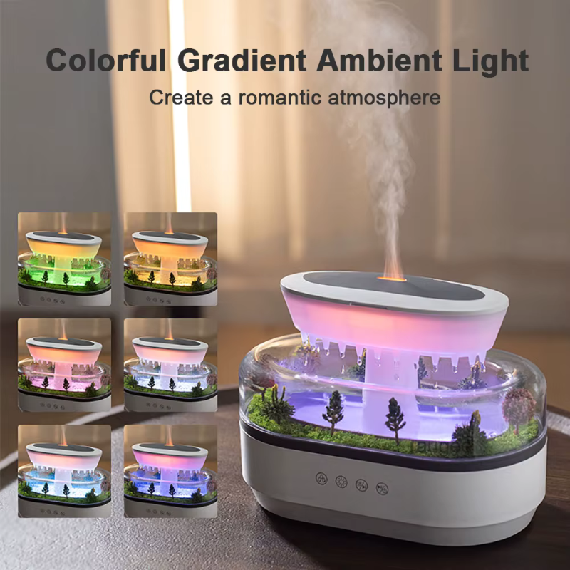 Rain Effect Diffuser - Sound, Mist & Ambient Light 