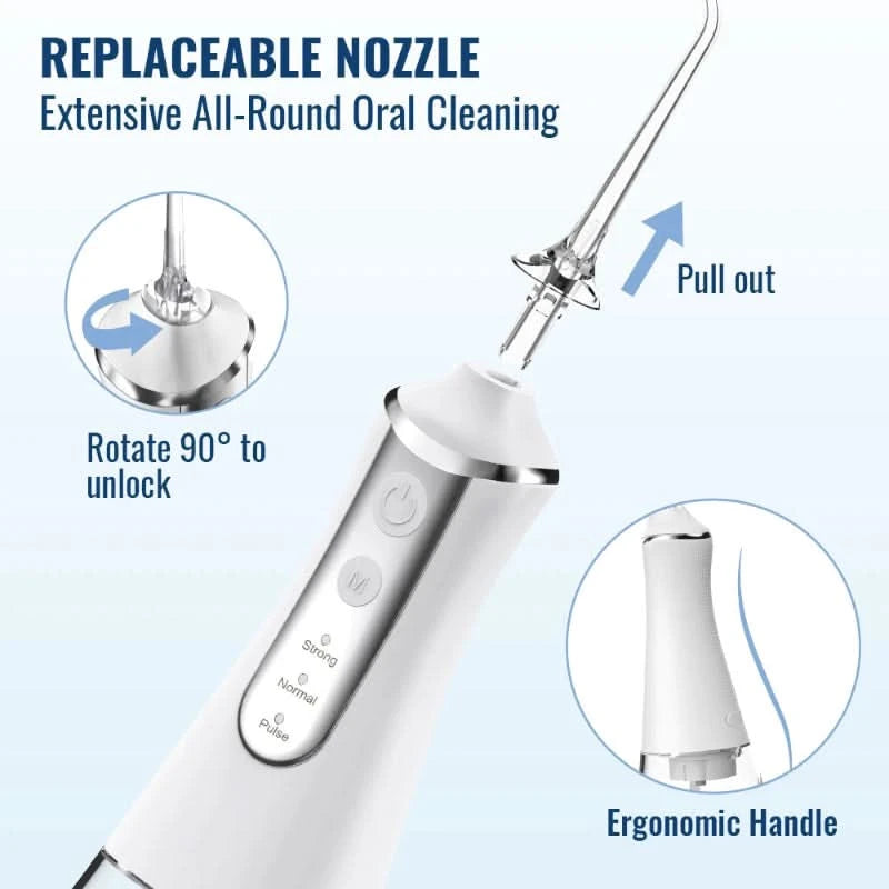Rechargeable hydropulse for dental care 