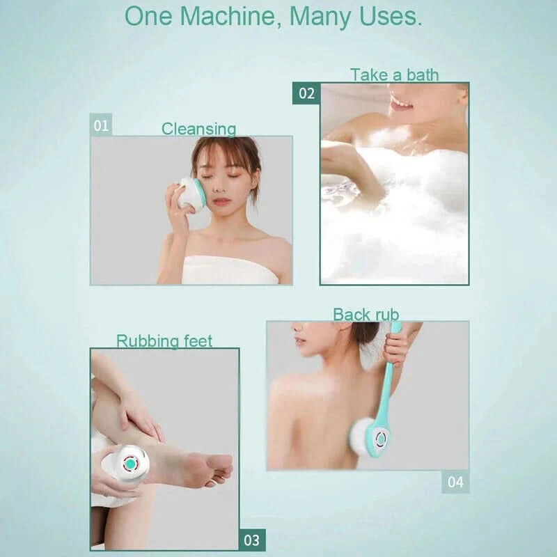 Volledige reinigende massage zonder moeite onder de douche 
