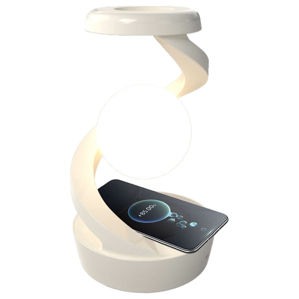 ワイヤレス充電器付きデザインLEDランプ 