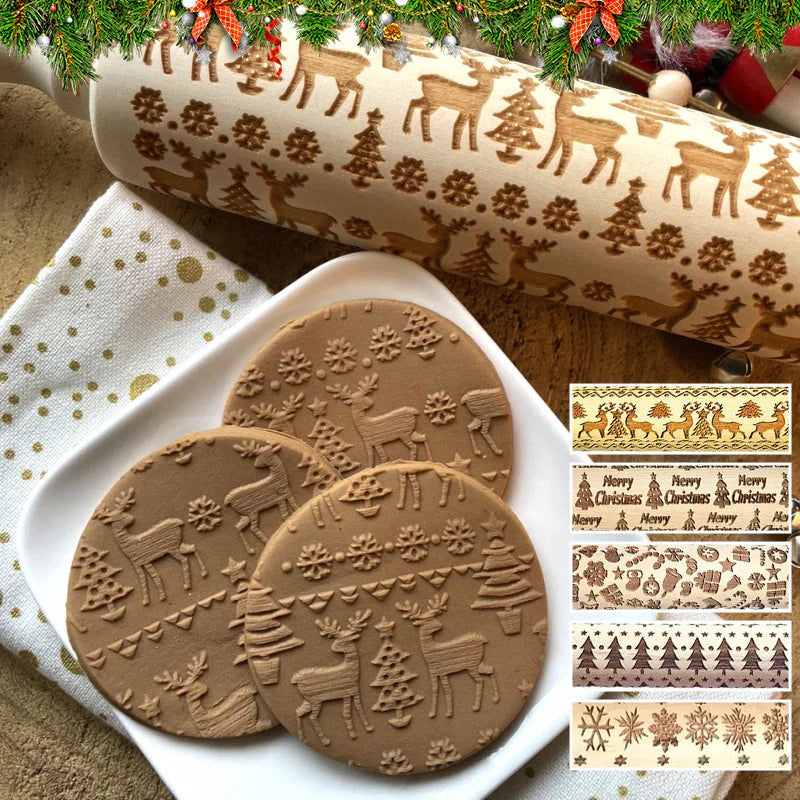Des biscuits festifs parfaits grâce au rouleau gravé