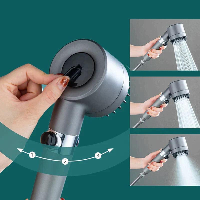 4-in-1 filtered shower with adjustable pressure 