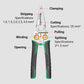 Multifunctional pliers for cables and electrical wires 